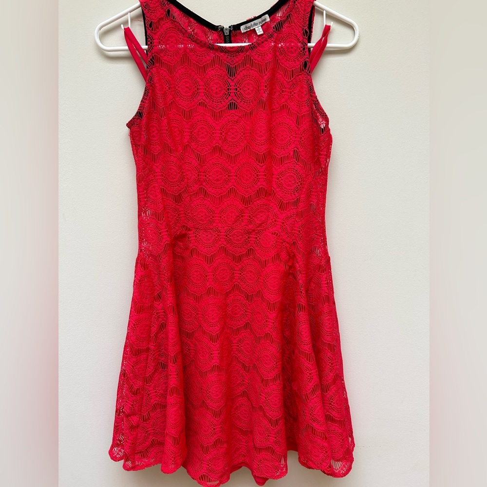 charlotte russe pink dress with slip under